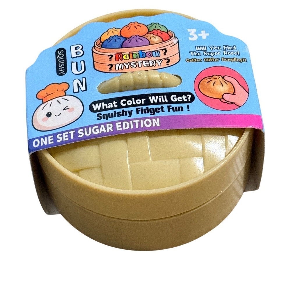 Squishy Bun Fidget Toy Unisex OS Tan Rainbow Mystery Sugar Edition Dumpling